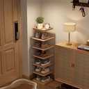 YQJJGL 6-Tier Vertical Shoe Rack, Narrow Shoe Tower for Small Space