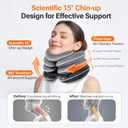 Built-in Inflatable Neck Stretcher with High-Front & Low-Back for Effective Traction, Neck Decompression Devices with 3-Layer Chambers in Varied Sizes, Neck Decompression Home Use