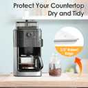 Silicone Coffee Maker Mat with Lip for Countertops, 19.7''x15'' Translucent