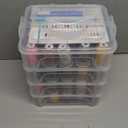 New brothread 80 Spools 500m Each Embroidery Machine Thread with Clear Plastic Storage Box - Colors Compatible with Janome and Robison-Anton Colors