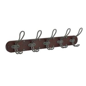Spectrum Wall Mount Wood 5-Hook Rack 12,7cm x 50,8cm x 9,5cm