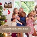 VIS'V Key Holder Wall Mount, Decorative Wooden Mail and Key Organizer with Storage Basket and Shelf, 2 Compartments, 6 Hooks, Brown