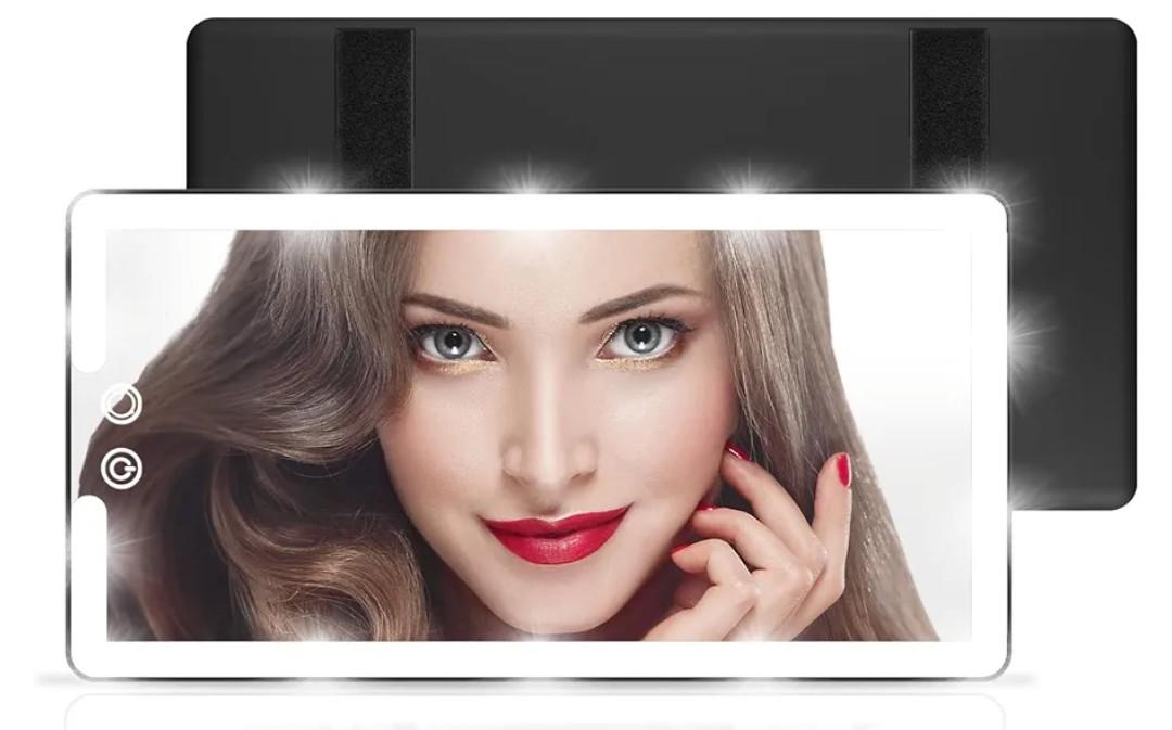 Led Sun Visor Vanity Mirror, Upgraded Large Car Mirrors with Lights, Dimmable Light up Vanity Makeup Mirror for Car,Rechargeable Universal Rear View Visor Mirrors