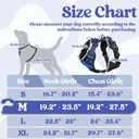 Rabbitgoo Dog Harness Medium Sized, No Pull Pet Harness with 3 Buckles, Adjustable Soft Padded Vest with Control Handle, Walking Reflective Pet Vest for Medium Dogs, Blue, M