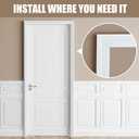 5 Pcs Mitered White PVC Brickmould Outdoor Door Trim Kit 1-1/4" x 2" x 81-3/4" Exterior Door Frame Kit