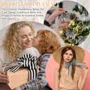 Moukeren 4 Rolls 10 Yard Black and Cream White Wired Stripes Ribbon Rustic Ivory Boho Black and White Wired Edge Ribbon for Wreath Gift DIY Crafts Wedding Party Decoration(2 Inch)