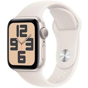 Apple Watch SE (2nd Gen) [GPS 40mm] Smartwatch with Starlight Aluminum Case with Starlight Sport Band S/ M. Fitness and Sleep Trackers, Crash Detection, Heart Rate Monitor, Retina Display