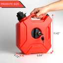 Portable Transfer Tank with Locking Mounting Bracket 5L | 1.3 Gallon Storage Fits for Car Motorcycle SUV ATV UTV 11.81 x 9.84 x 4.72