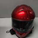 VCAN Bluetooth Integrated Full Face Motorcycle Helmet with Dual Visor (X-Large, Gloss Wine Red)