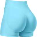 VOYJOY Women Workout Impact Shorts 2.5"/ 3.6"/ 4.5"/ 6" Scrunch Butt Lifting Gym Seamless Booty Biker Shorts, X-Small
