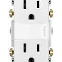 Legrand radiant Adjustable LED Night Light Outlet, Nightlight Electrical Outlets, Tamper Resistant, Safe for Kids, White, NTL885TRWCC6