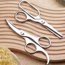 Jasni 2-Pack All 304 Stainless Steel Baby Food Scissors Detachable Vegetables Meat Noodles Kitchen Shears for Infant Kids Anti-Rust Food-Grade Dishwasher Safe with Travel Storage Case