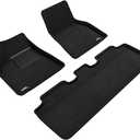 3D MAXpider Custom Fit Elegant Floor Mat (Black) Compatible with Tesla Model Y 5-Seat 2020 - Full Set