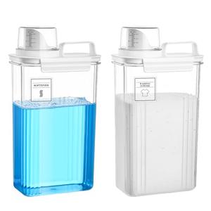 Laundry Detergent Dispenser for Laundry Room,94oz Fabric Softener Dispenser,Liquid Laundry Detergent Container,Laundry Detergent Organizer for Laundry Room Organization with 6 Labels,2 Pack