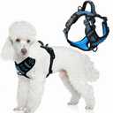 BARKBAY Dog Harness No Pull with ID Tag Pocket - Heavy Duty, Reflective, Easy Control for Small Dogs(Blue/Black,S)