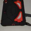 Case for iPad (A16) 11th Generation 11 Inch (2025),iPad 10th Generation 10.9 Inch (2022) Kids Friendly i Pad Case 10th Gen with Screen Protector,Shockproof Cover for i Pad 11/10 Gen,Black Red