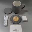 12oz IntelliHeat Coffee Mug | Baristas Choice | Exclusive Wireless SmartSense Pad | Maintains Perfect 135F | Hand-Crafted Ceramic Mug & Lid | Great for Tea Drinkers | Backed for Life - Grey (Gray)