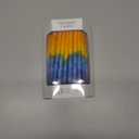 Dripless Hanukkah Candles Deluxe Sunburst Tri Colored Hand Decorated Hanukkah Candles 45 Count for All 8 Nights of Hanukkah 1-Hour Burn Time