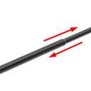 Towel Bar, Adjustable 14.4inch - 25.2inch Towel Rack, Self Adhesive Wall Mounted for Bathroom Kitchen Hand Towel Holder Cloths Hanger 304 Stainless Steel Organizer Single Bar (1, Matte Black)