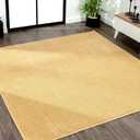 JONATHAN Y Haze Solid Low-Pile Mustard 5x5 Square Indoor Area Rug, Coastal,Bohemian,Minimalist,Classic, Easy-Cleaning for Living Room,Bedroom,Kitchen,Pet Friendly,Non-Shedding (SEU100B-5SQ)