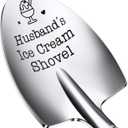 Fathers Day Gifts for Husband Dad,Large Husbands Ice Cream Shovel,Icecream Scoop Stainless Steel,Anniversary Birthday Gifts for Men Him Husband Dad Boyfriend(Husband's Ice Cream Shovel,Large)