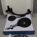 MakeFit Dual Handheld Shower Head Combo, 2-in-1 Rain Shower Heads System 8 Inch Rainfall Shower Head and 10 Modes High Pressure Hand Held Showerhead with Built-in Power Wash (Black)