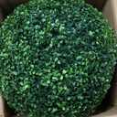 19 Inch 2 PCS 8 Layers Leaves Artificial Plant Topiary Balls, UV Resistant Faux Evergreen Boxwood for Indoor Outdoor Porch Garden Backyard Decor