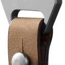 VULKIT Titanium Key Keeper Genuine Leather Belt Loop Keychain, Bottle Opener Keychain, EDC Carabiner Key Holder