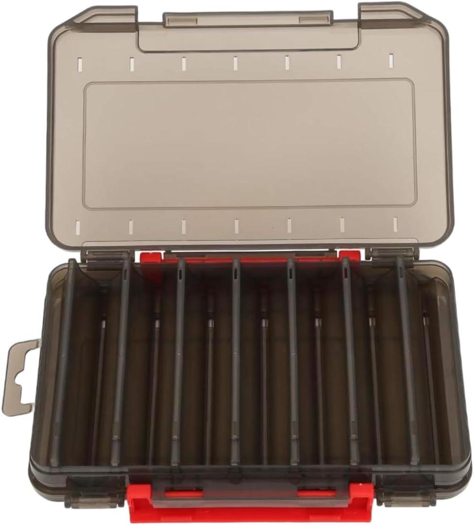 Double Sided Fishing Tackle Box Organizer - Portable Lure Storage Case with Dividers & Trays for Crankbaits, Hooks, Kayak Boat Fishing in Freshwater Saltwater