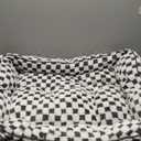 JOEJOY Dog Bed for Large Medium Small Dogs - Rectangle Orthopedic Dog Sofa Bed, Cute Modern Puppy Bed with Jacquard Shaggy Plush & Anti Slip Bottom, 30x24x9inches, Grey