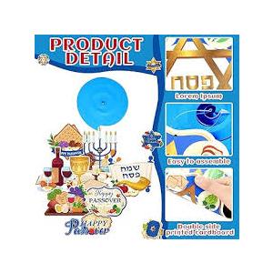 Cholemy 100 Pcs Passover Decoration Gifts Coloring Books Bulk for Kids Happy Passover Ten Plagues DIY Mini Coloring Books for Jewish Pesach Party Favors Goodie Bags Stuffer Birthday
