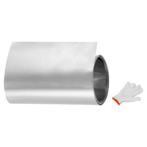 MECCANIXITY 304 Stainless Steel Foil Roll, 0.02mm x 50mm x 1.5m Metal Strip Plate Sheet Stainless Steel Flashing Roll with Gloves for Crafts DIY Roofs Panels Electronic Window, Silver