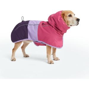 Spark Paws Dog Raincoat, Waterproof Windproof Rain Jacket, for Small Medium Large Extra Large Dogs, Reflective Breathable Full-Body Coverage Dry Suit - Pink Lilac Purple - 2XL