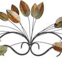 Deco 79 Metal Leaf Home Wall Decor Wall Sculpture, Wall Art 34" x 1" x 10", Brown