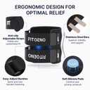 Fit Geno Sciatica Pain Relief Devices: Upgraded ReActive Plus Sciatica Pain Relief Brace Sciatic Nerve Brace with Dual Pressure Pads Targeted Compression for Maximum Relief - Unisex (Black)