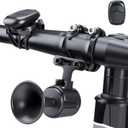 POWVINE 120dB Loud Bike Horn,Bicycle Horn with Anti-Theft,Electric Bike Horn with Wireless Remote USB-C Rechargeable & Suspension Mount Bike Horn for Adults Kids Bike,Scooter, Ebike, IPX5 Waterproof