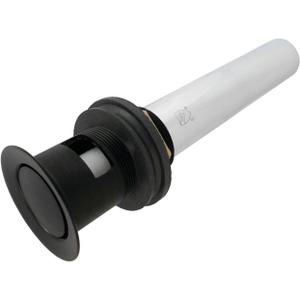Kingston Brass KB8100MB Trimscape Brass Push Pop-Up Drain with Overflow, 7-13/16" Length, Matte Black