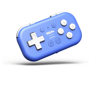8Bitdo Micro Bluetooth Gamepad Pocket-sized Mini Controller for Switch, Android, and Raspberry Pi, Supports Keyboard Mode (Blue)