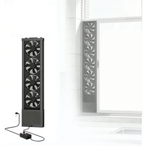 Vertical Window Fan, Quiet Window Exhaust Fan with Adjustable Speed, 23.2-27.2 inches