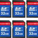 INDMEM SD Card 32GB, 10-Pack UHS-I Class 10 MLC Flash Memory Card, High-Speed Secure Digital Cards for Cameras, DSLR, Action Cams - Reliable Storage