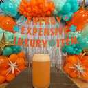 Showgirl Theme Party Banner Decor, Glitter Orange Blue ENERGY EXPENSIVE LUXURY ITEM Backdrop Banner for Showgirl Bridal Shower Party Show Girls Disco Bachelorette Showgirl Birthday Party Hanging Sign