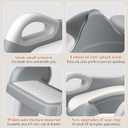 Potty Training Seat, Toddler Toilet Seat for Little Boys Girls, Potty Training Toilet with Urinals, Toddler Step Stool Ladder and Splash Guard (Gray)