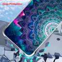 Case for Motorola Edge 2025,Mandala Flower Space Drop Protection Shockproof Case TPU Full Body Protective Scratch-Resistant Cover for Motorola Moto Edge 2025