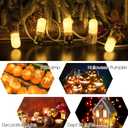 Meonum 6 Pieces Christmas Village Replacement Light Bulbs, E12 Candelabra Base T20 LED Bulbs, 0.7W 120V Replacement Light Accessories for Villages Houses, Christmas Tree, Halloween Pumpkin
