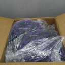 23.6'' Faux Lavender Artificial Topiaries Ball Trees Set of 2 with Ground Spikes for Fall Front Porch Decor, Fake Bushes UV Resistant Artificial Shrubs Outdoor Plants Fake Topiaries Home Decor