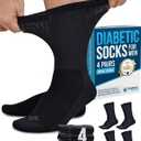 Doctor's Select Men's Diabetic Socks for Men Size 13-15 - 4 Pairs