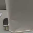 Cesun Small Bathroom Trash Can with Lid Soft Close, Step Pedal, 5 Liter / 1.3 Gallon Stainless Steel Garbage Can with Removable Inner Bucket, Waste Basket for Bathroom, Bedroom (White)