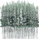 300 Pcs Eucalyptus Stems Faux Greenery Artificial Eucalyptus Leaves Eucalyptus Decor Greenery Stems Faux Greenery Branches for Wedding Centerpiece Flowers Bouquet Farmhouse Home Decor (Dark Green)