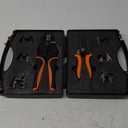KF CPTEC Crimping Tool Set 9 PCS - Ratcheting Wire Crimper - Quick Exchange Jaw for Heat Shrink, Open Barrel, Insulated Electrical Connectors,Insulated and Non-Insulated Ferrules, solar connector