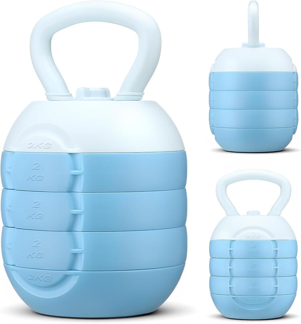Adjustable Water-Filled Kettlebell 5/8/13/17/22 lb Water Filled Kettlebells Weights Set for Home Gym, Kettlebell Sets for Women at Home and Cross-Training Exercise